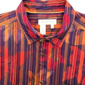 Territory Ahead Men's Short Sleeve LT Multicolor Geometric Cotton Button Up